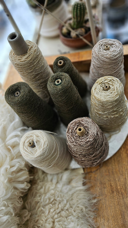 Vintage Wool Chinelle Thread Cone LOT - 5 pounds Succulent Neutrals