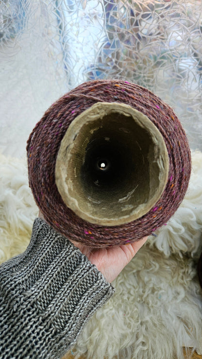 Vintage Brown Wool Thread Cones - 5 pounds Deep Winter