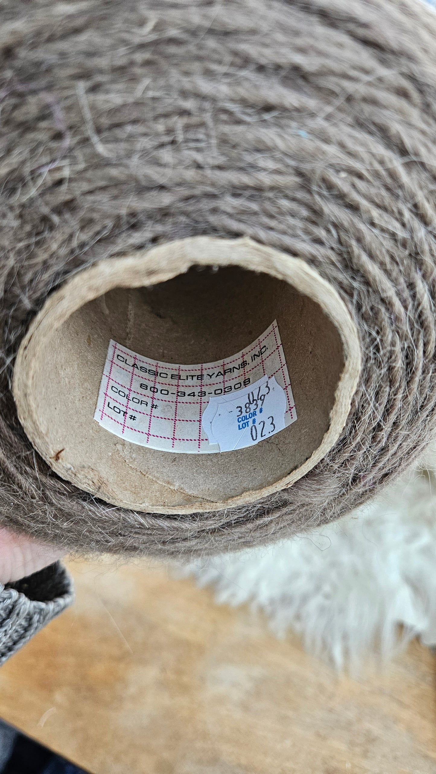 Vintage Mohair Wool Thread Cone - 25 ounces