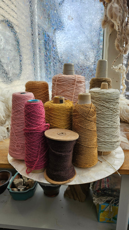 Vintage Wool Thread Cone LOT - 5 pounds Cottage Roses