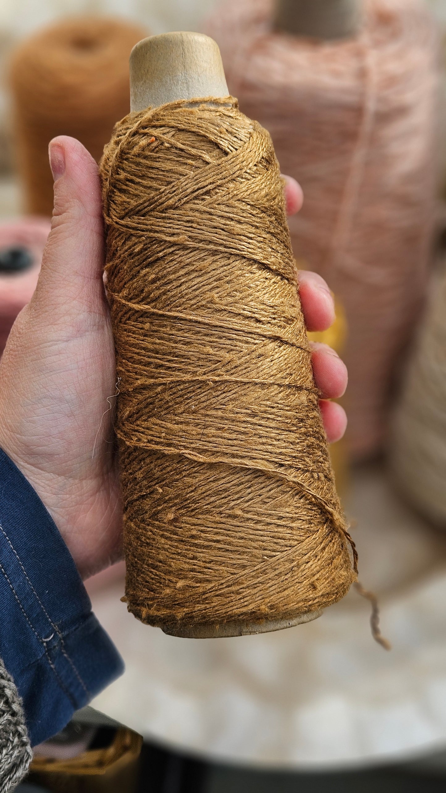 Vintage Wool Thread Cone LOT - 5 pounds Cottage Roses