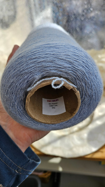 SALE Vintage Wool Cotton Thread Cones - 5 pounds Blue Lagoon