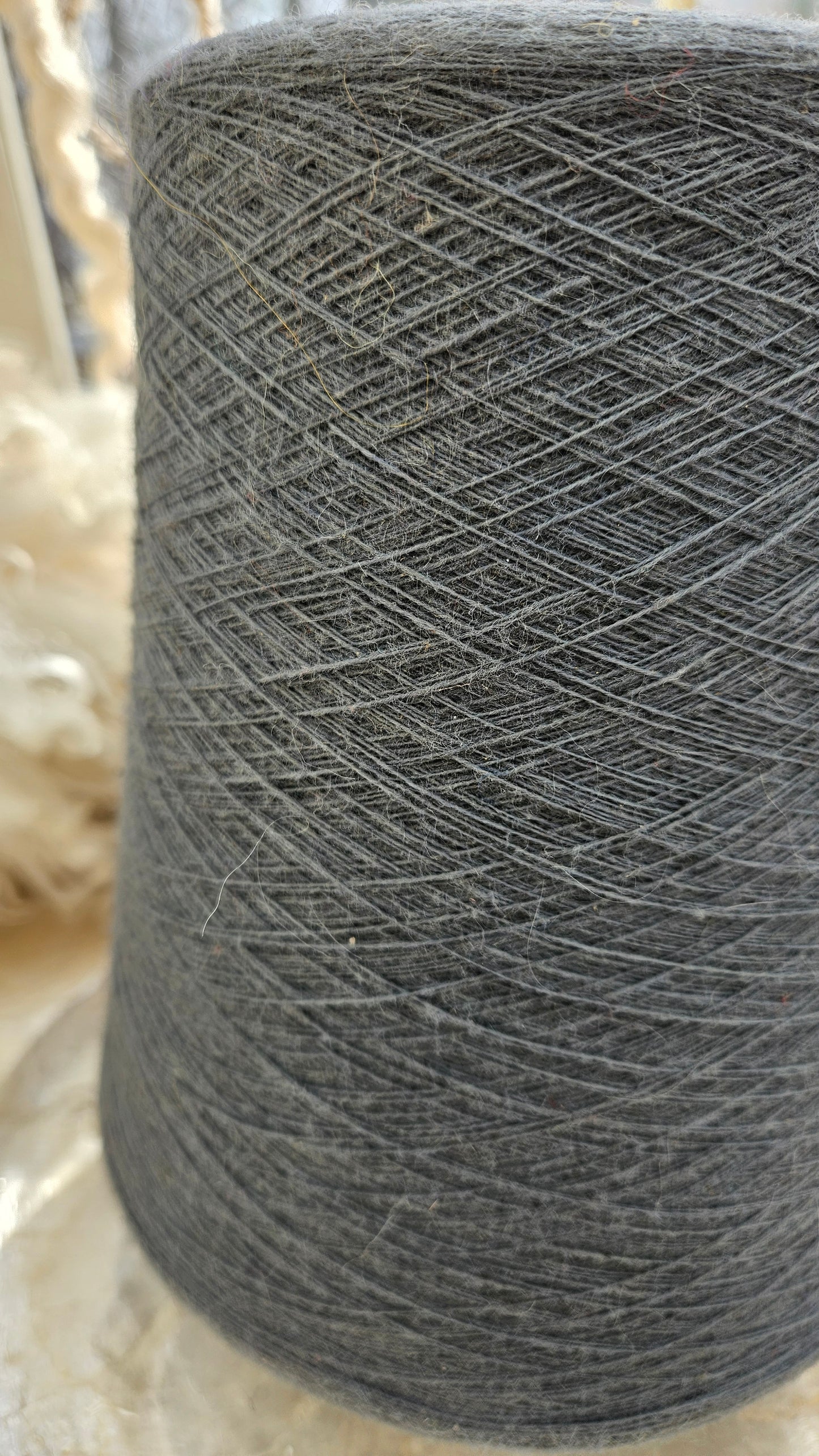 Vintage Dacron Grey Thread Cone - 26 ounces