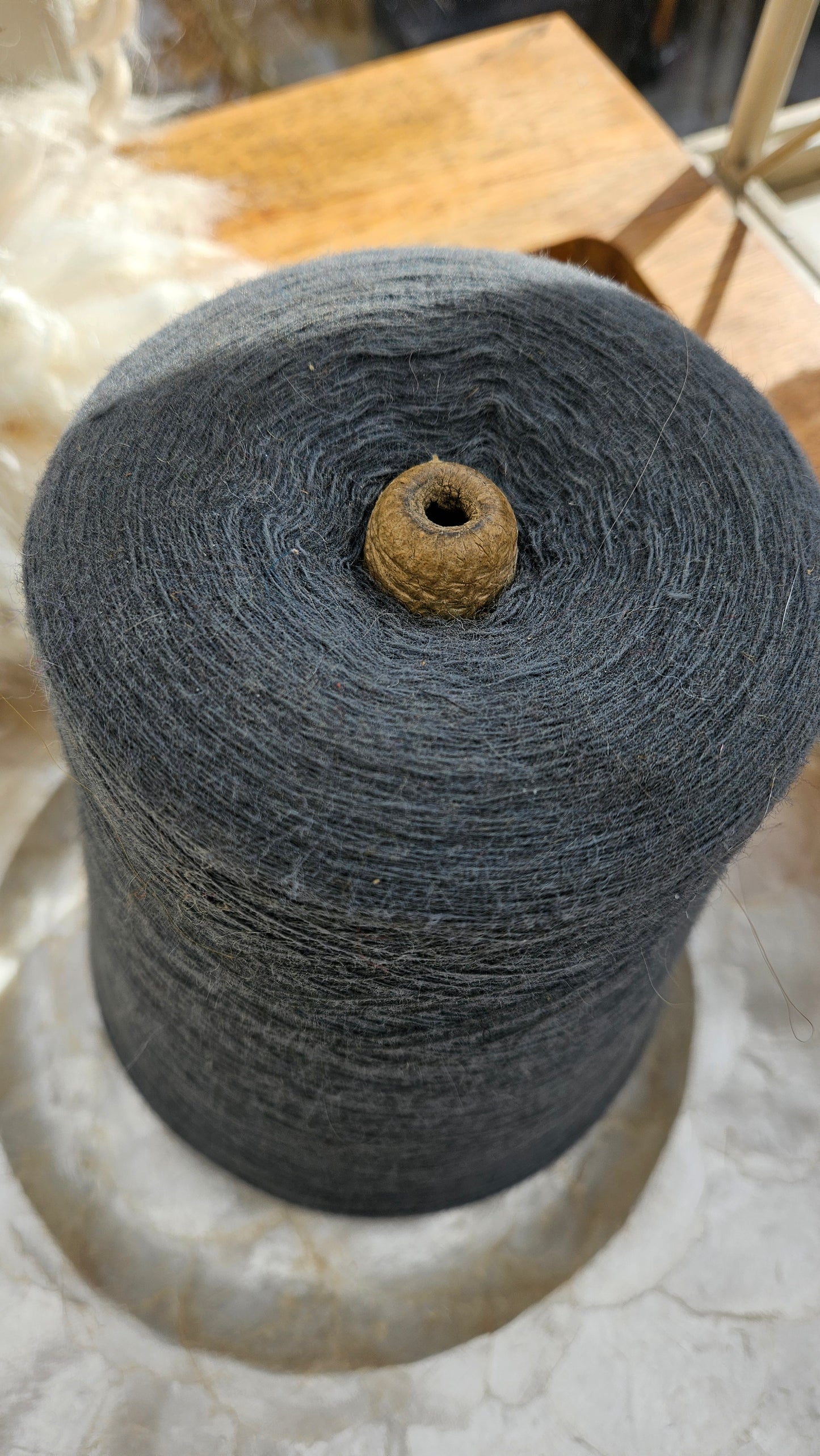 Vintage Dacron Grey Thread Cone - 26 ounces