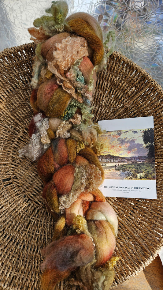 Monet Inspired Signature Art Roving - Seine at Bougival Collection 105 - 4.5 oz