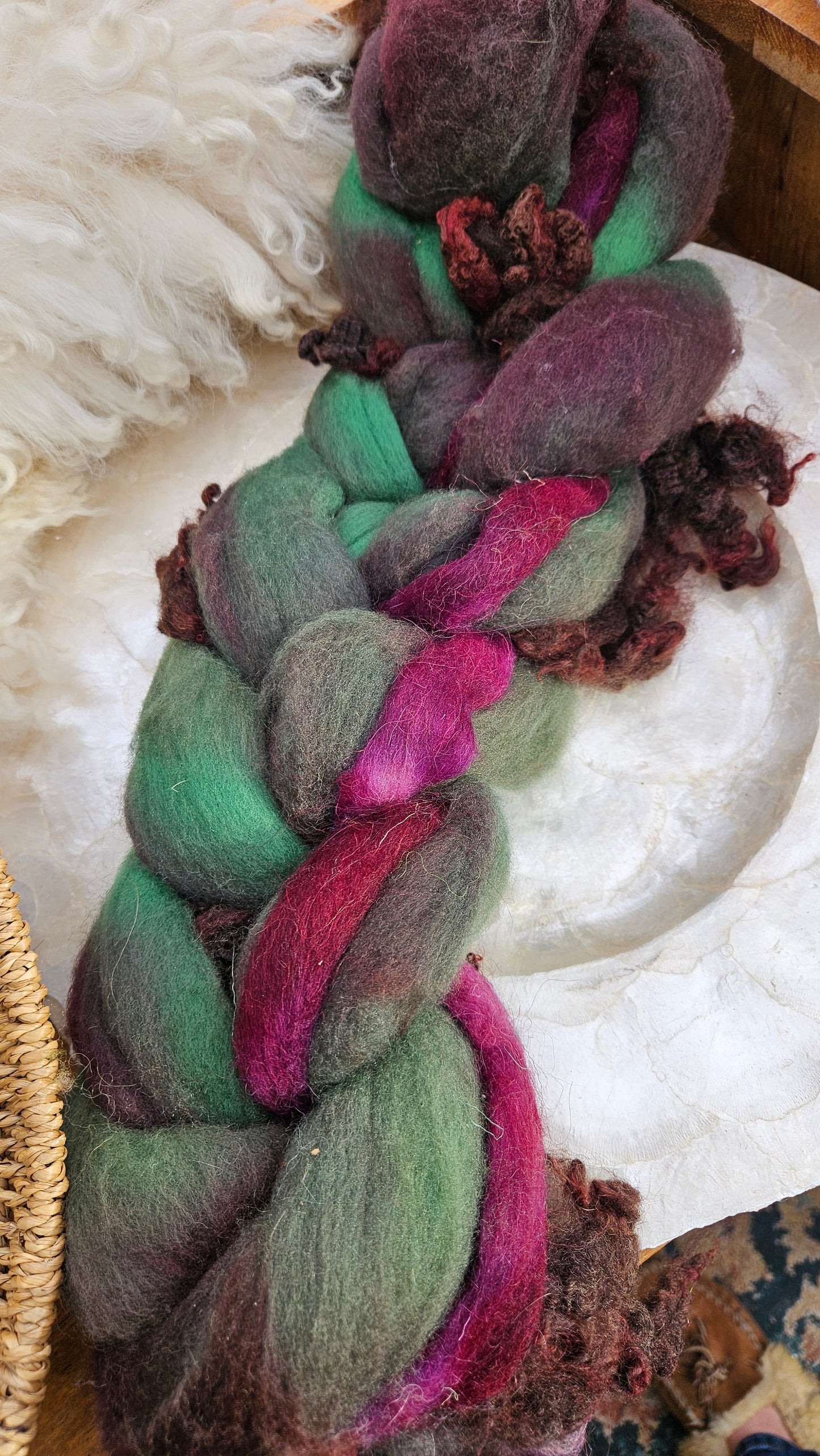 Waterhouse Inspired Signature Art Roving - Gathering Almond Blossoms Collection 108 - 3.8 oz