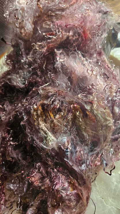 LEPIDOLITE - eucalyptus crimp fiber for spinning, blending & felting - 2 oz | 57 g