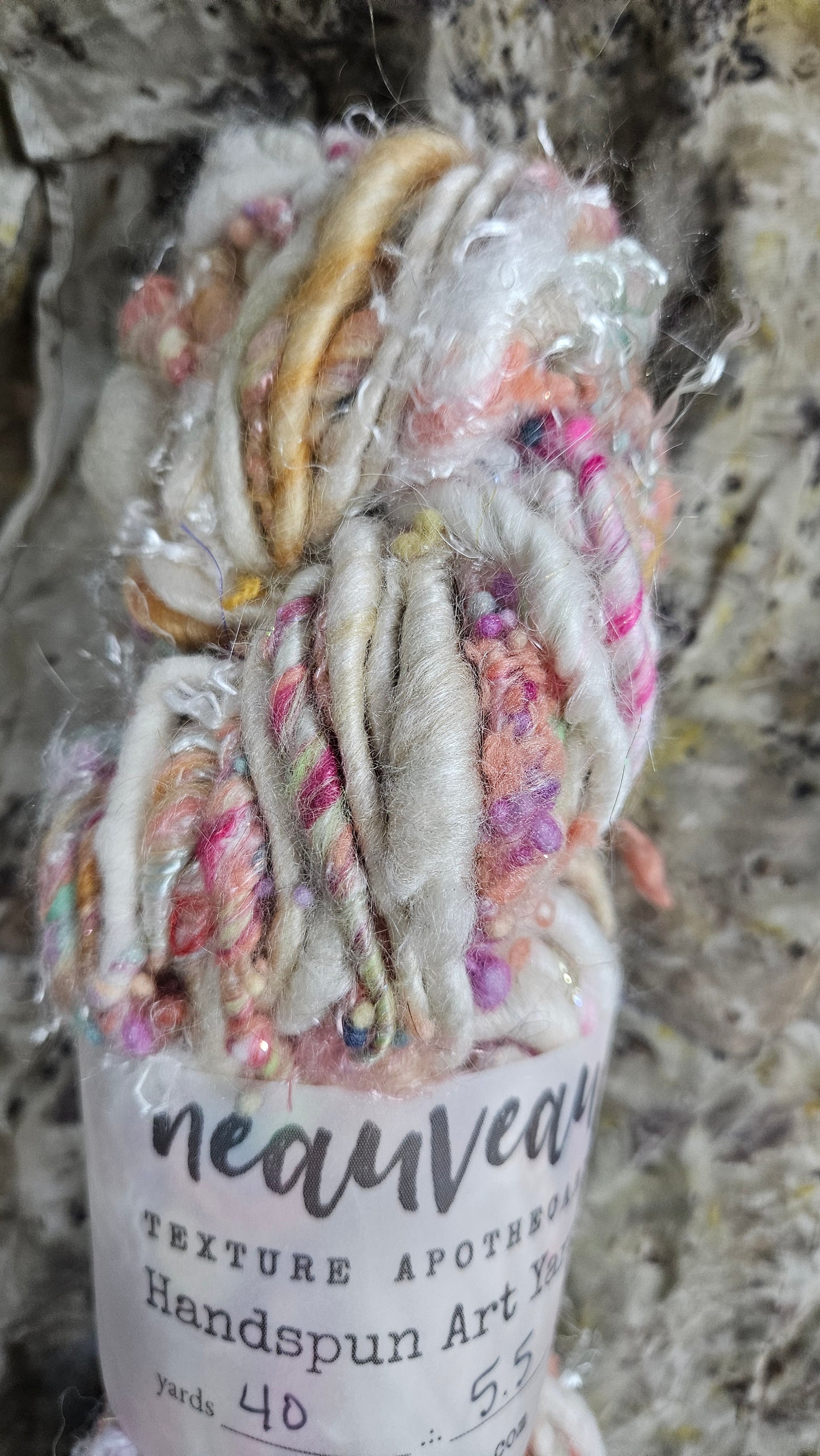 Handspun Bulky Art Yarn - Fairy Godmother 02