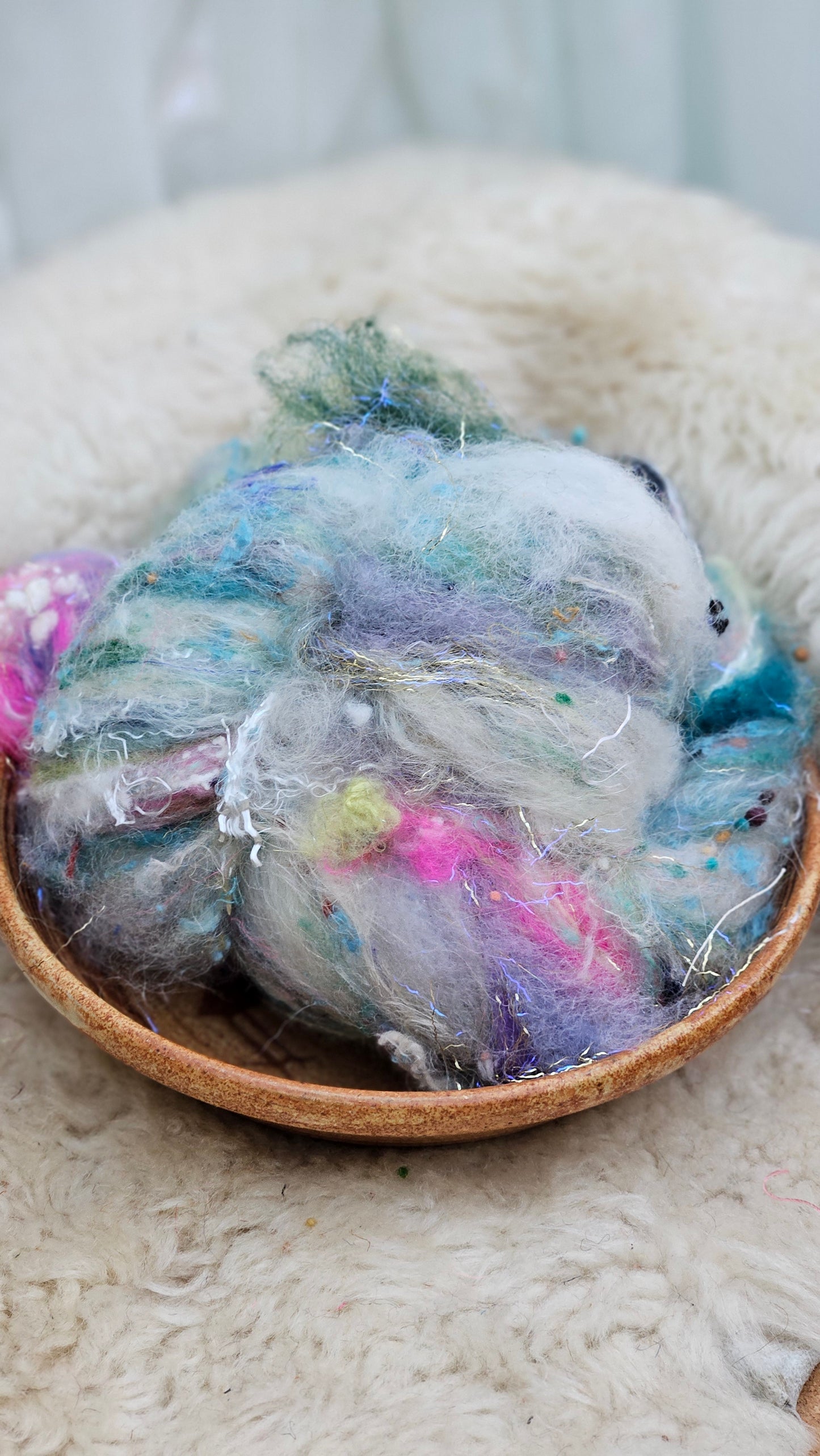 Luxe Layered Textured Art Batt - 046 - 2 ounces | 57 grams