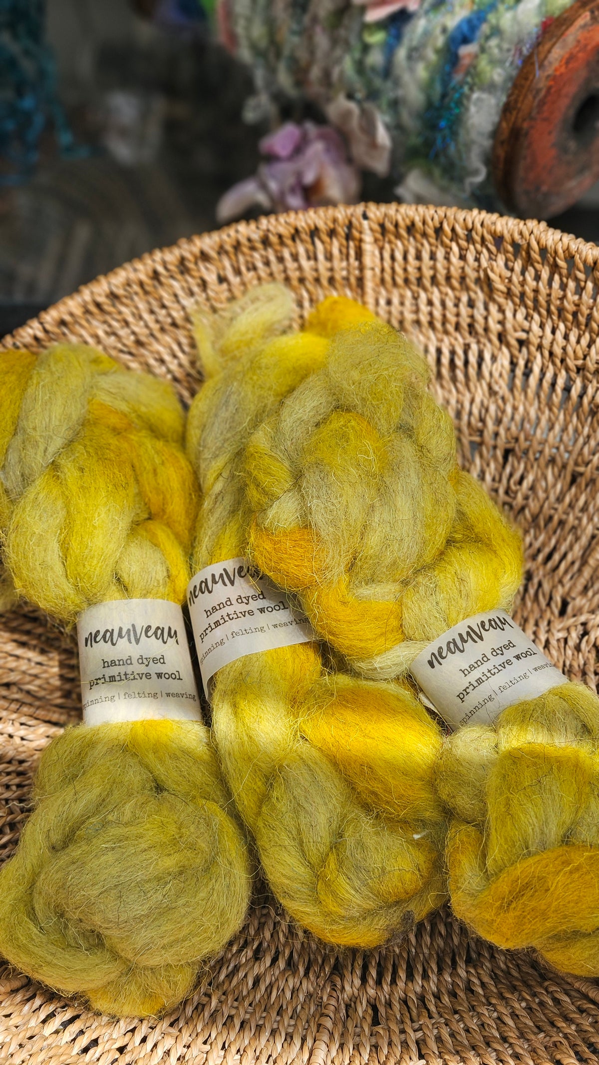 Hayloft - primitive hand dyed wool roving for felting and blending - 2 ounces | 57 grams