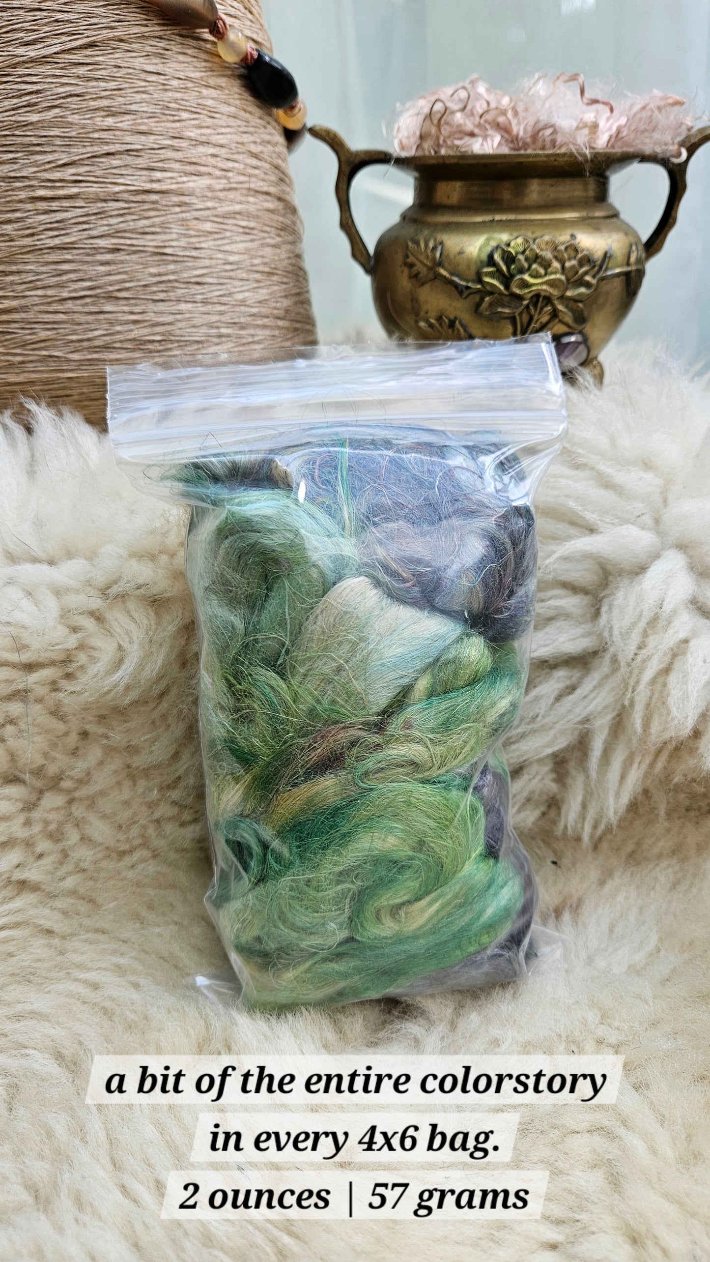 MAID MARIAN Hand-Dyed Fine Hemp for fiber art, texture blending, and papermaking - 2 ounces | 57 grams
