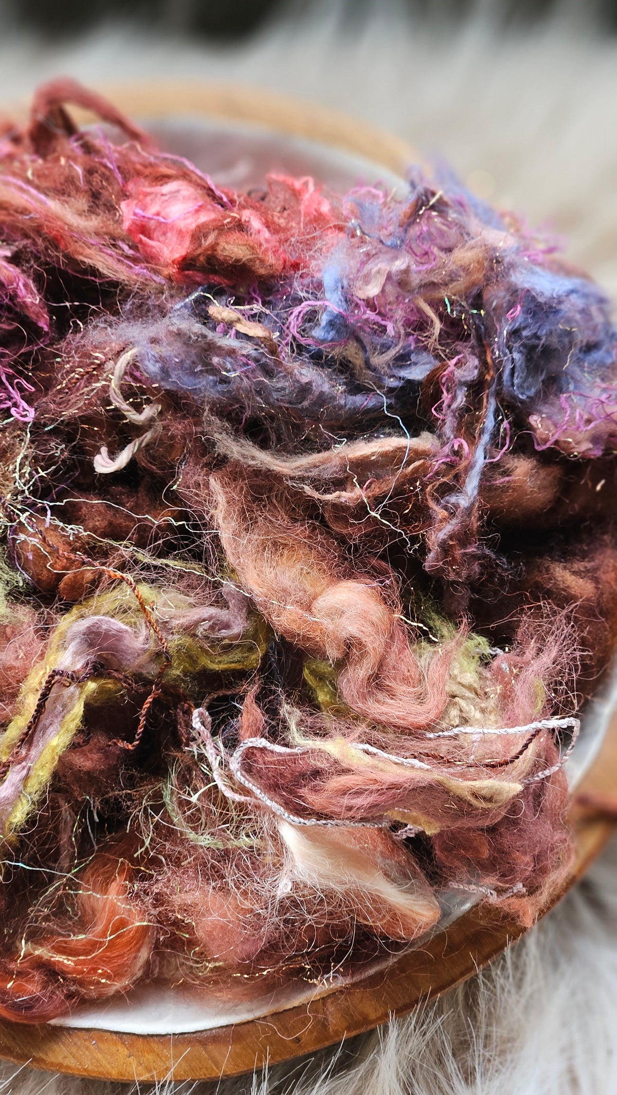 Orchard House - hand-dyed wool alpaca bamboo texture blend - 4 ounces | 114 grams