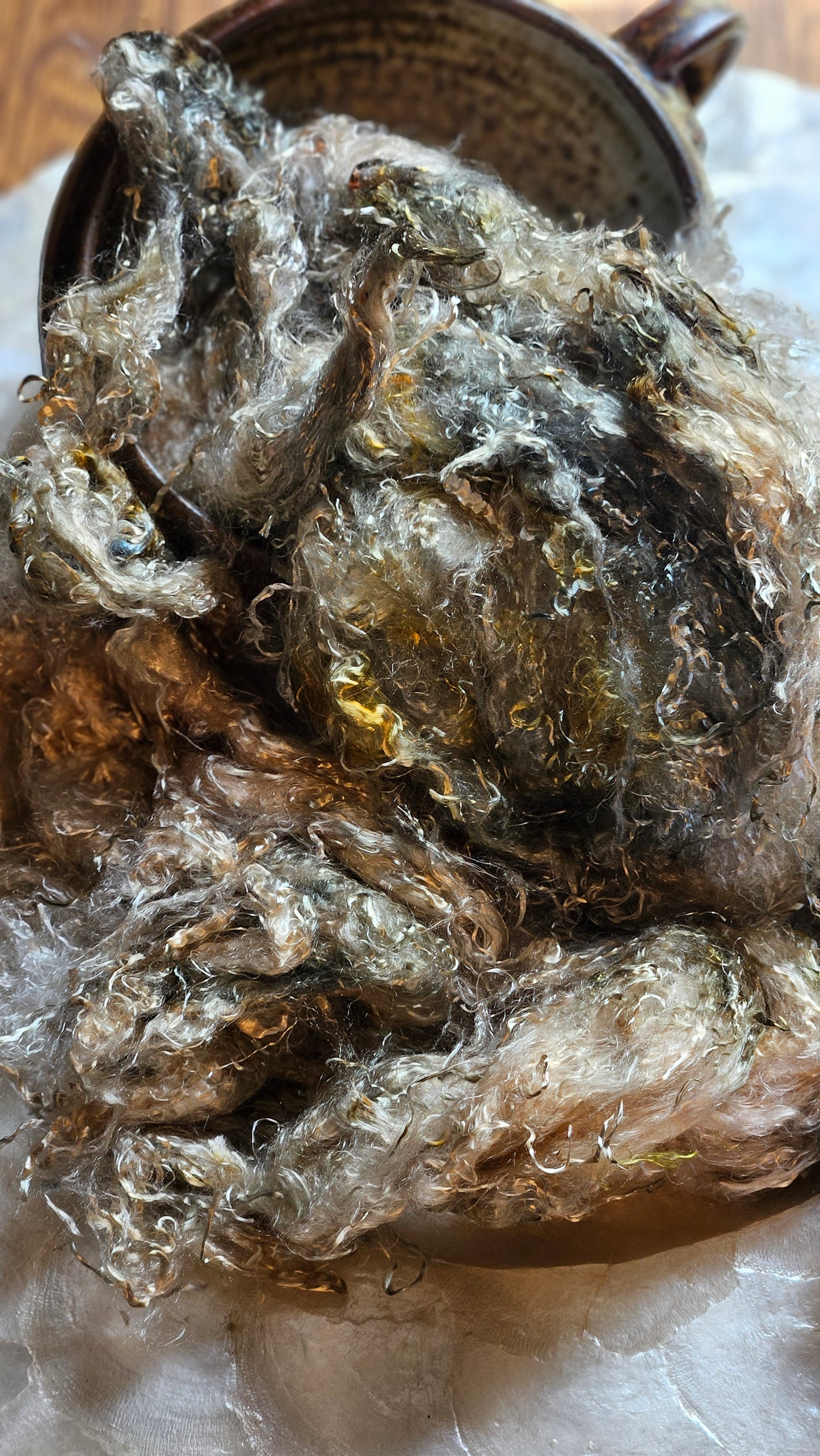 ZEKTZERITE - hand-dyed eucalyptus crimp faux-silk for art yarn embellishing, fiber blending, felting, and papermaking - 2 oz | 57 g