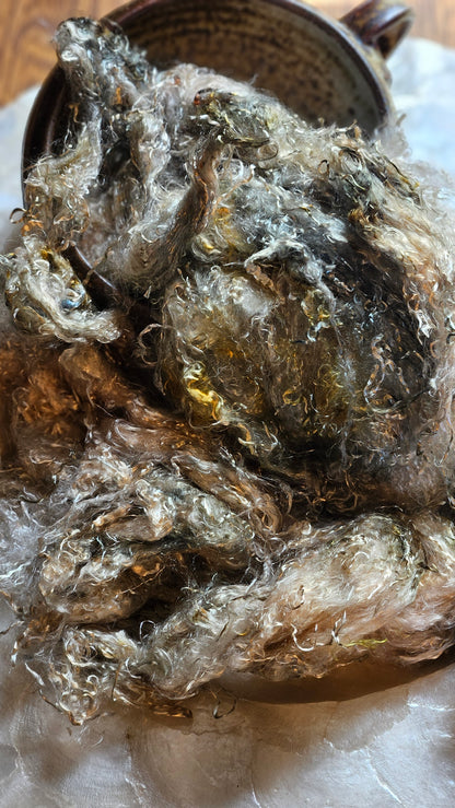 ZEKTZERITE -  eucalyptus crimp fiber for spinning, blending & felting - 2 oz | 57 g