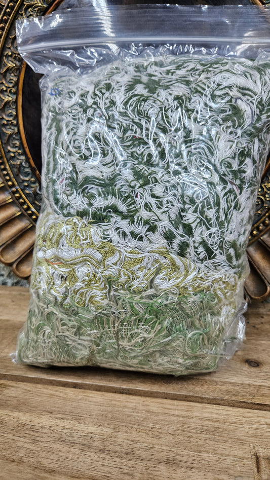 TOPAZ FIELDS - shaggy fringe ribbon for tapestry weaving and fiber art - TOPAZ03 (1.2 lb)