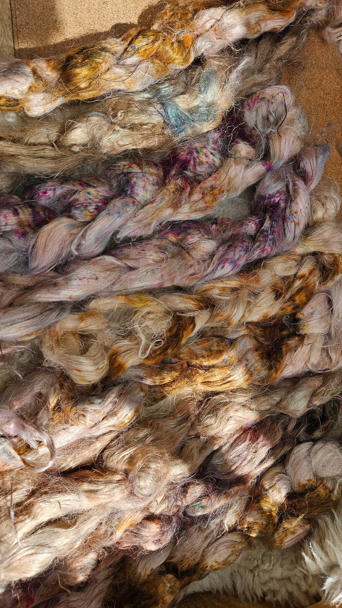 GRAIL Hand-Dyed Fine Hemp for fiber art, texture blending, and papermaking - 2 ounces | 57 grams