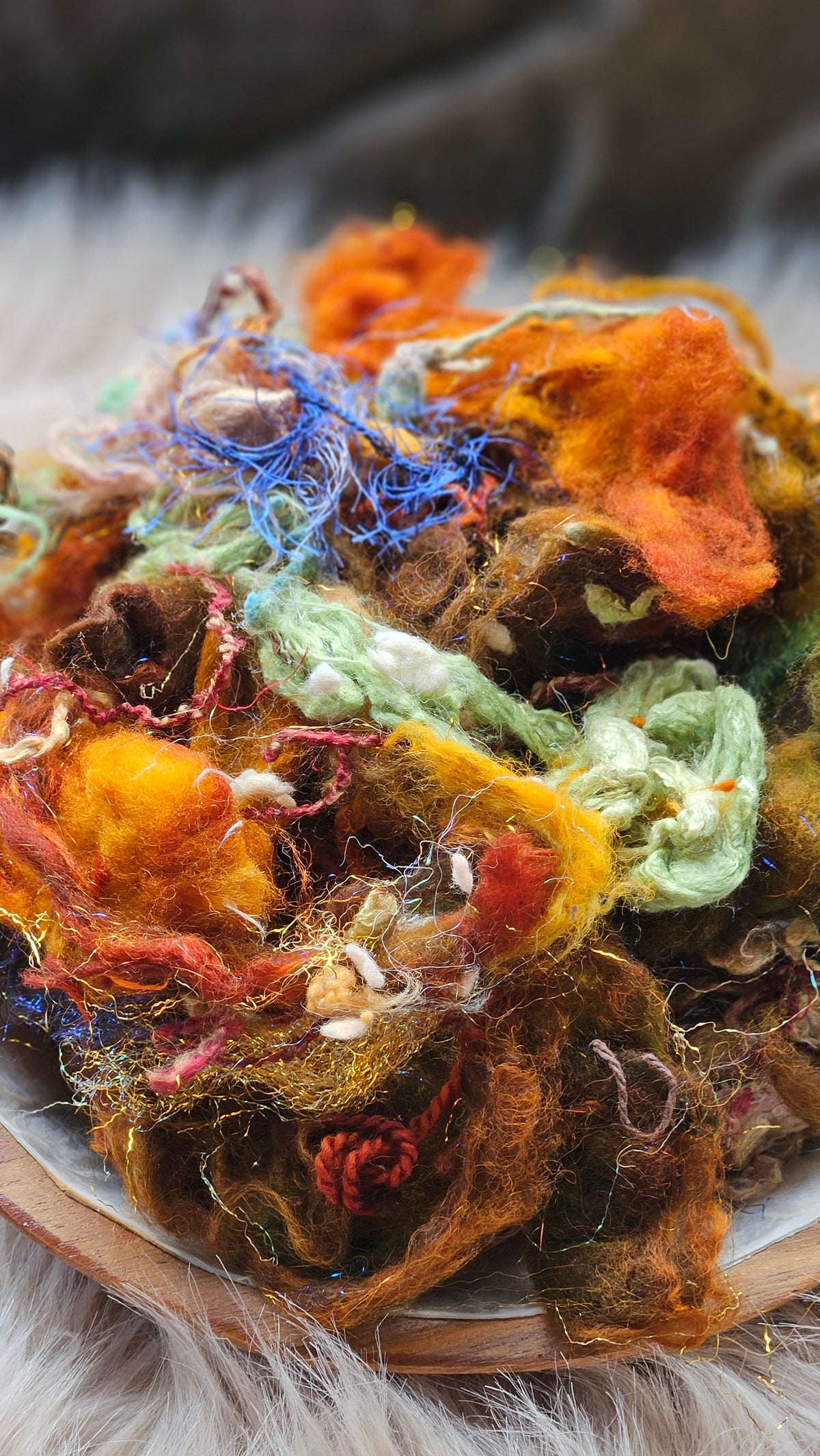 Unspoken Gold - hand-dyed wool alpaca bamboo texture blend - 4 ounces | 114 grams