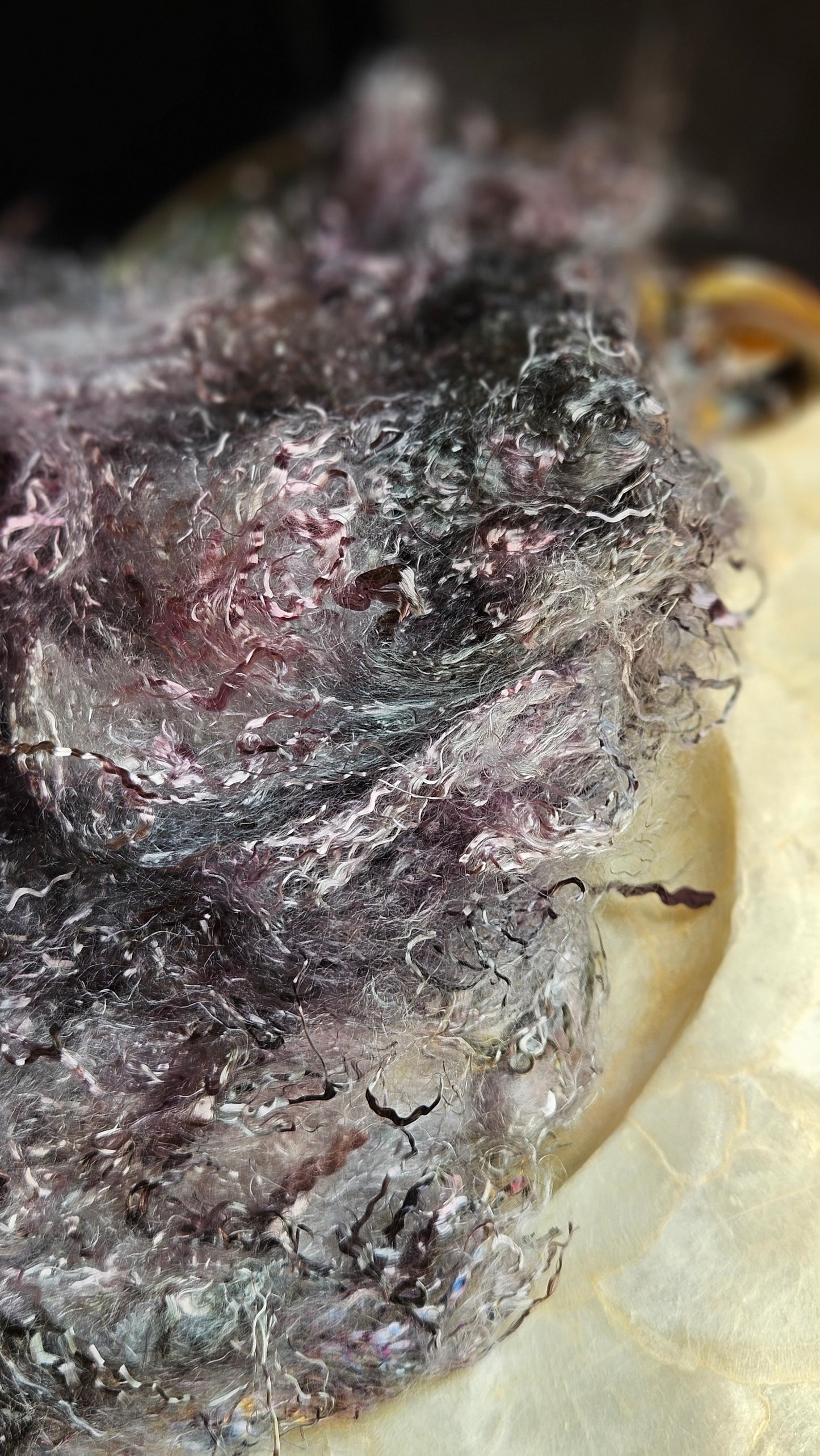 STIBNITE - hand-dyed eucalyptus crimp faux-silk for art yarn embellishing, fiber blending, felting, and papermaking - 2 oz | 57 g