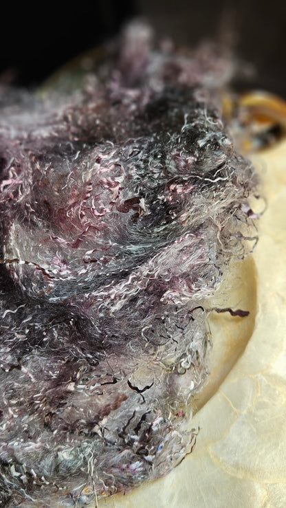 STIBNITE - eucalyptus crimp fiber for spinning, blending & felting - 2 oz | 57 g