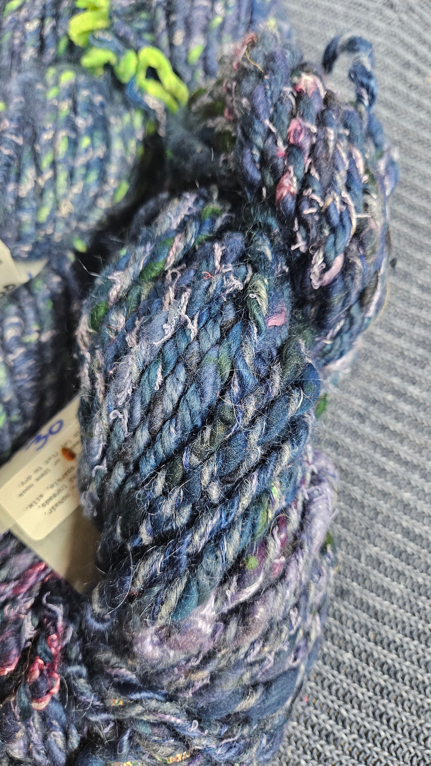 Handspun Yarn Lot - 3 Skeins Blueberry