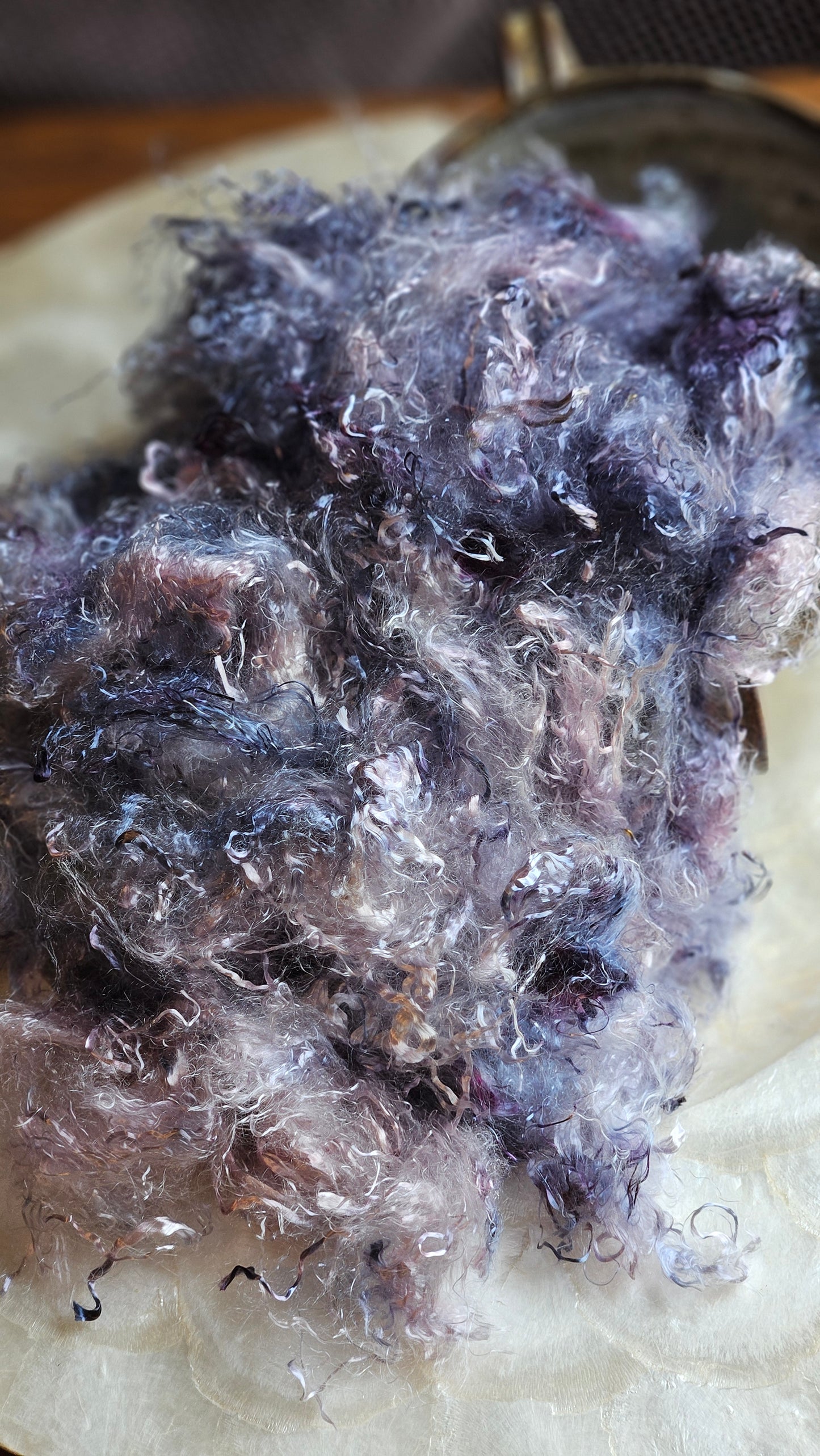 SCORODITE - hand-dyed eucalyptus crimp faux-silk for art yarn embellishing, fiber blending, felting, and papermaking - 2 oz | 57 g