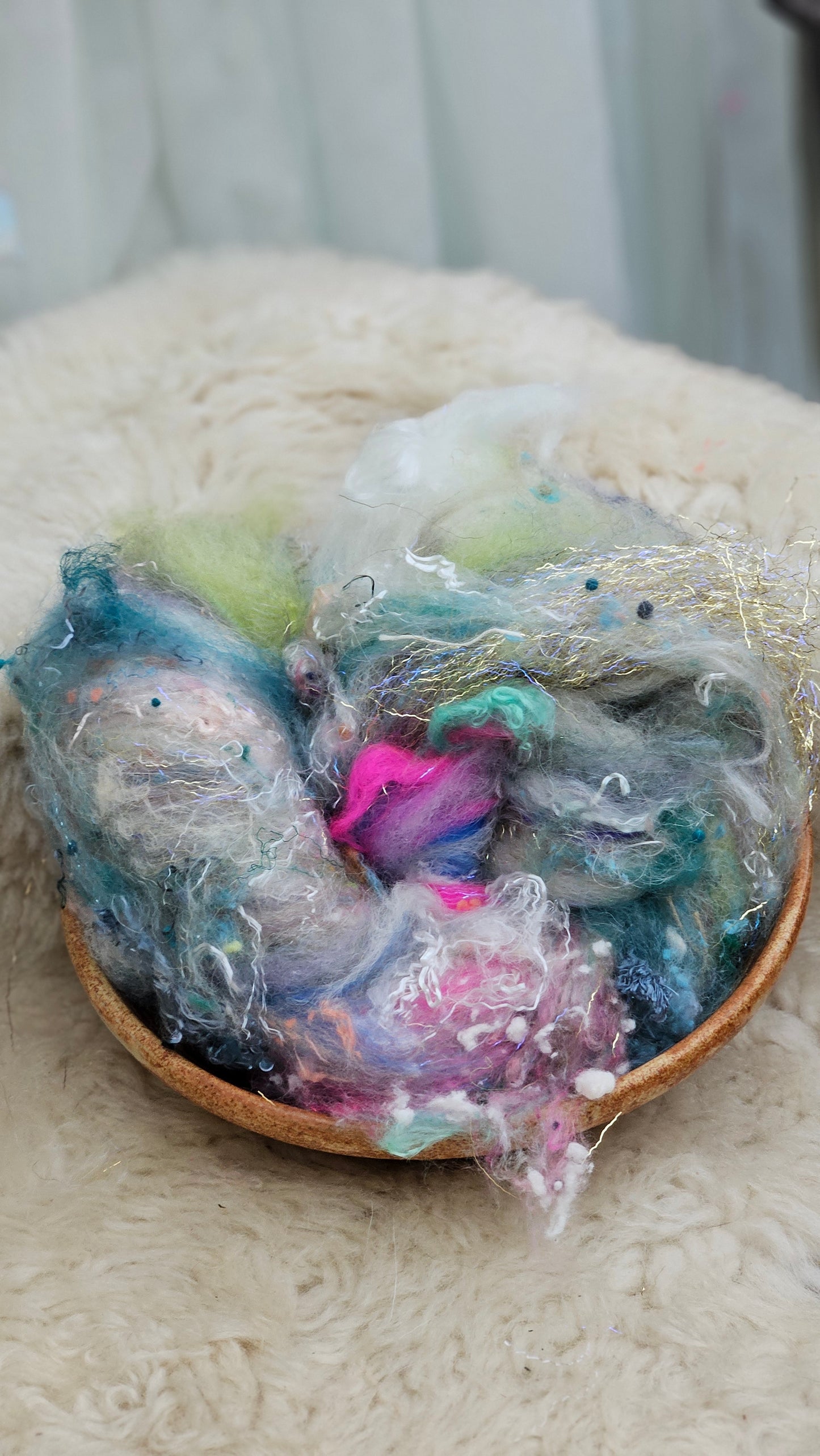 Luxe Layered Textured Art Batt - 015 - 2 ounces | 57 grams