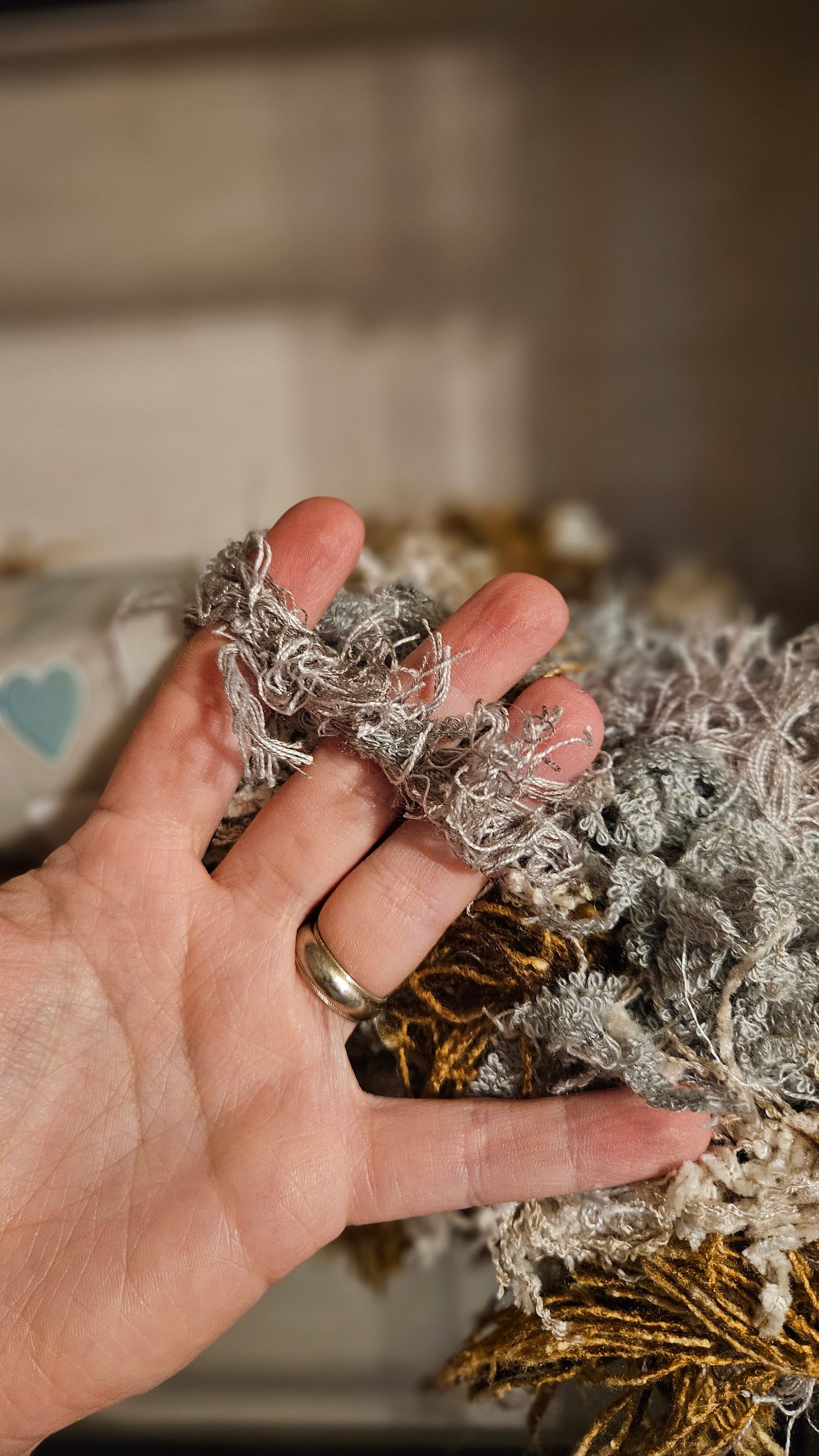 6 Skeins of Super Bulky Experimental Fringe Garland Shaggy Boa Selvedge Yarn