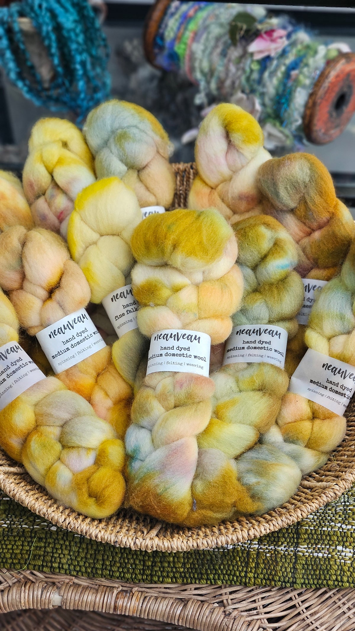 Hummingbird - hand dyed domestic wool roving for felting and blending - 2 ounces | 57 grams