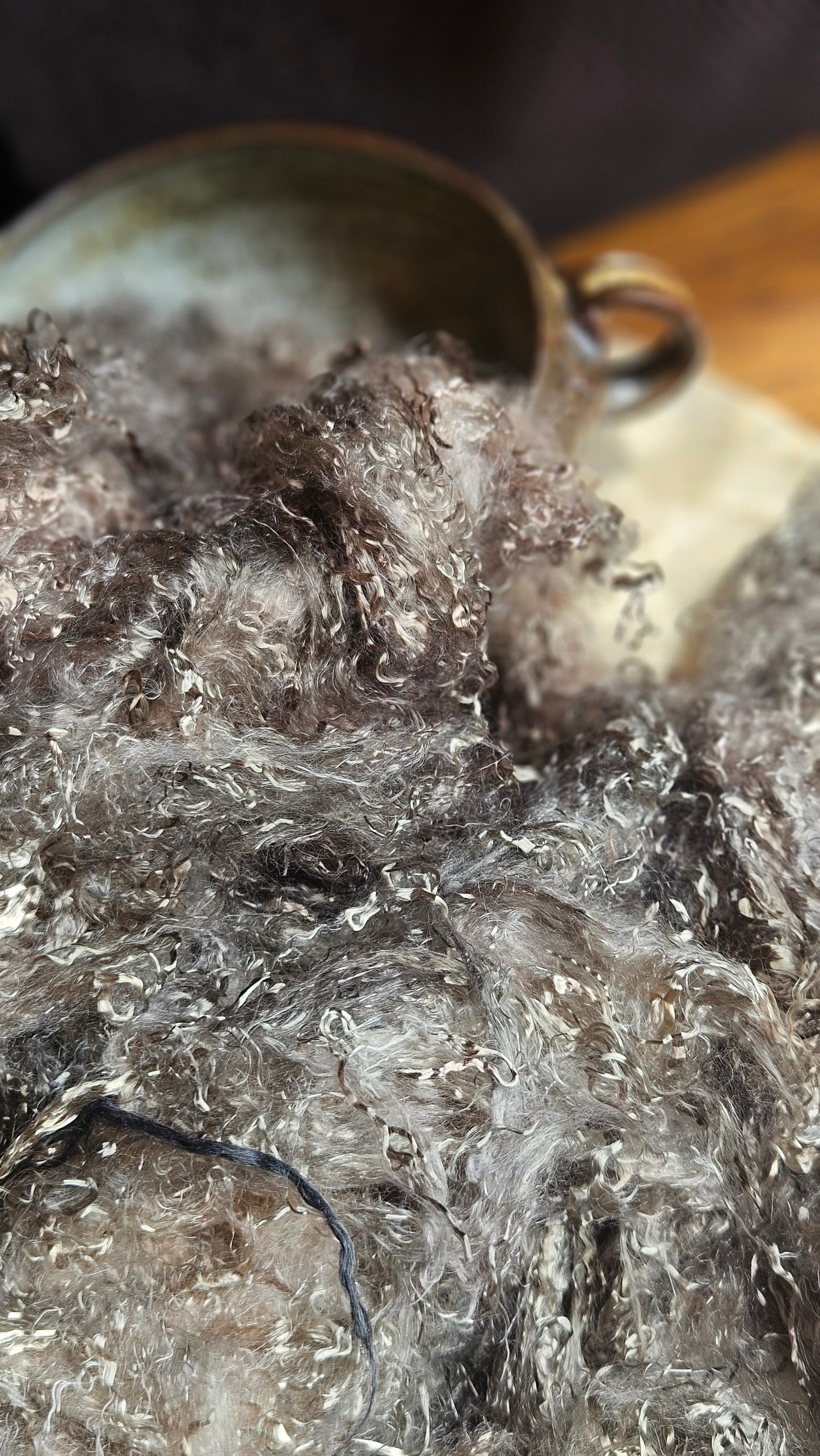 HEMATITE - hand-dyed eucalyptus crimp faux-silk for art yarn embellishing, fiber blending, felting, and papermaking - 2 oz | 57 g