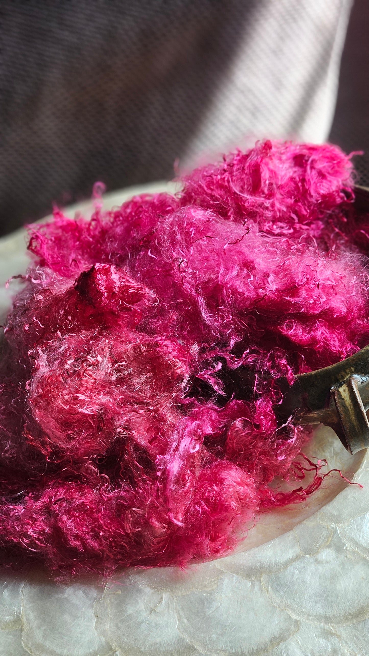 ERYTHRITE - hand-dyed eucalyptus crimp faux-silk for art yarn embellishing, fiber blending, felting, and papermaking - 2 oz | 57 g