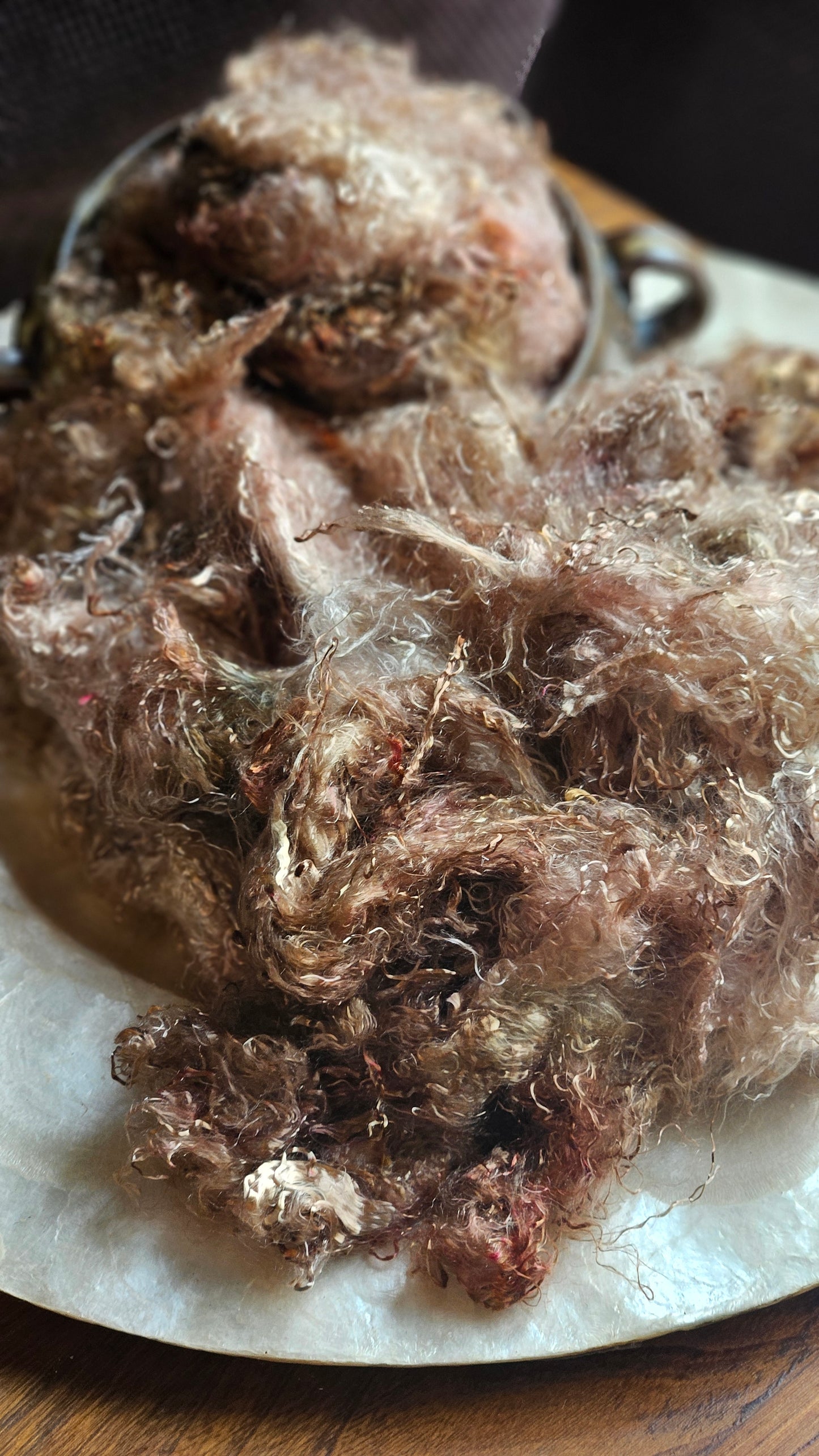 TAAFFEITE- hand-dyed eucalyptus crimp faux-silk for art yarn embellishing, fiber blending, felting, and papermaking - 2 oz | 57 g