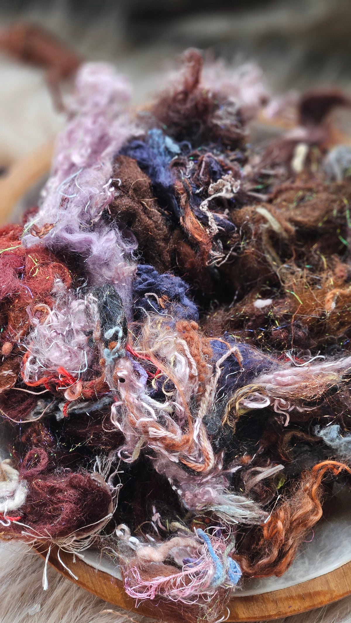 Bloom Lullaby - hand-dyed wool alpaca bamboo texture blend - 4 ounces | 114 grams