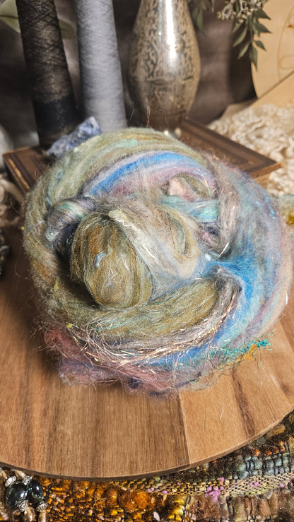 Shaniko Wool Silk Flax Neauveau Art Batt 3007 - 2 oz | 57 g