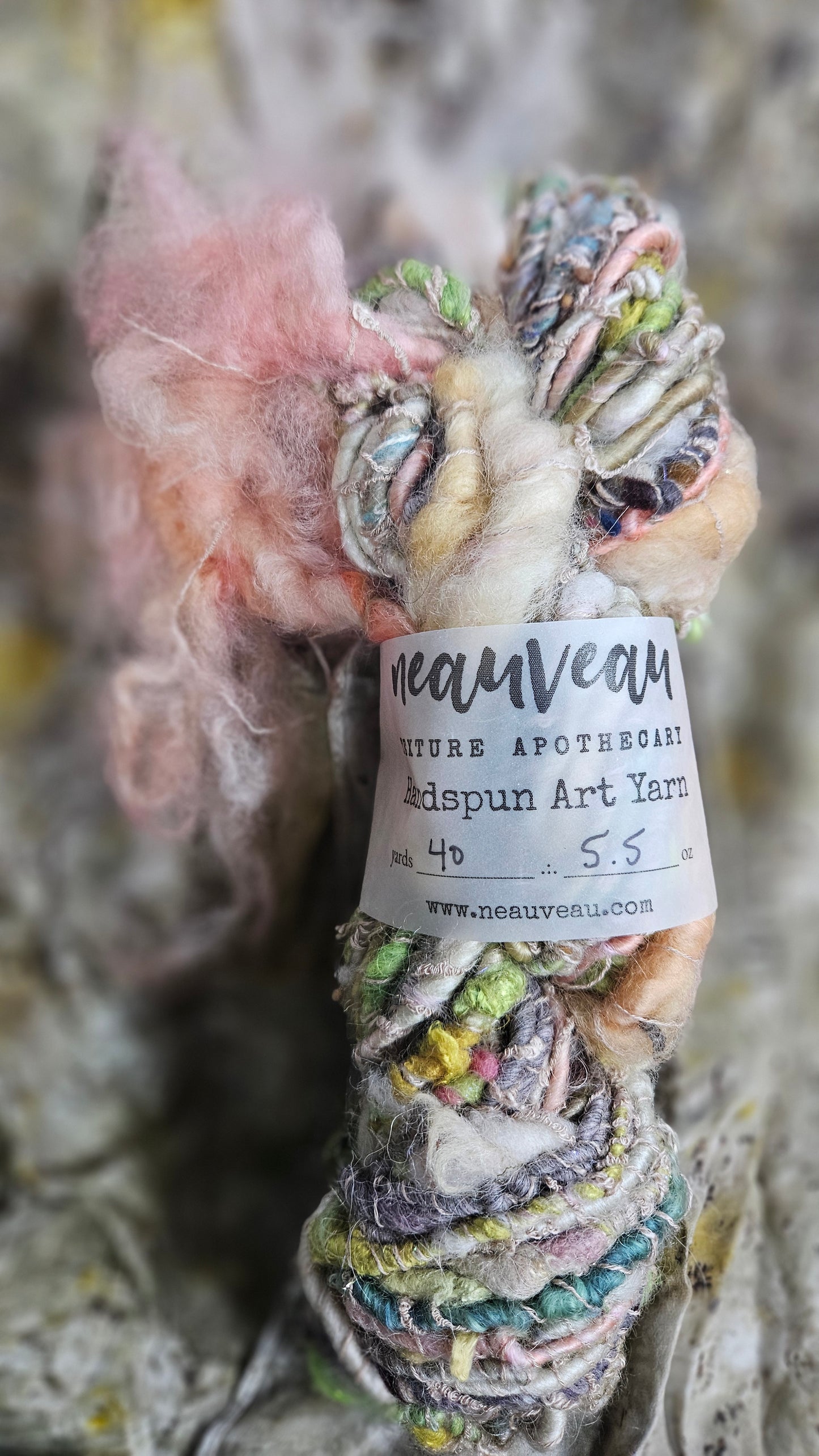 Handspun Bulky Art Yarn - Garden Party 02