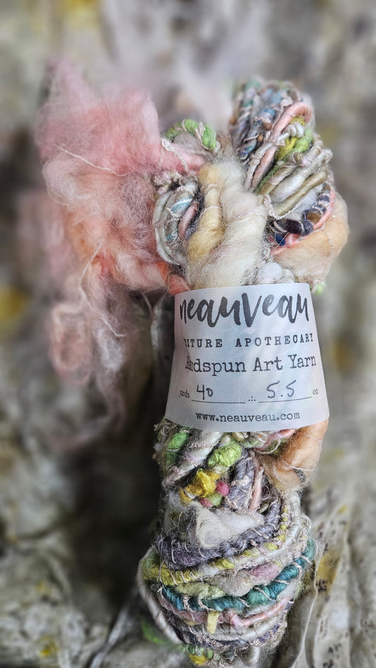 Handspun Bulky Art Yarn - Garden Party 02