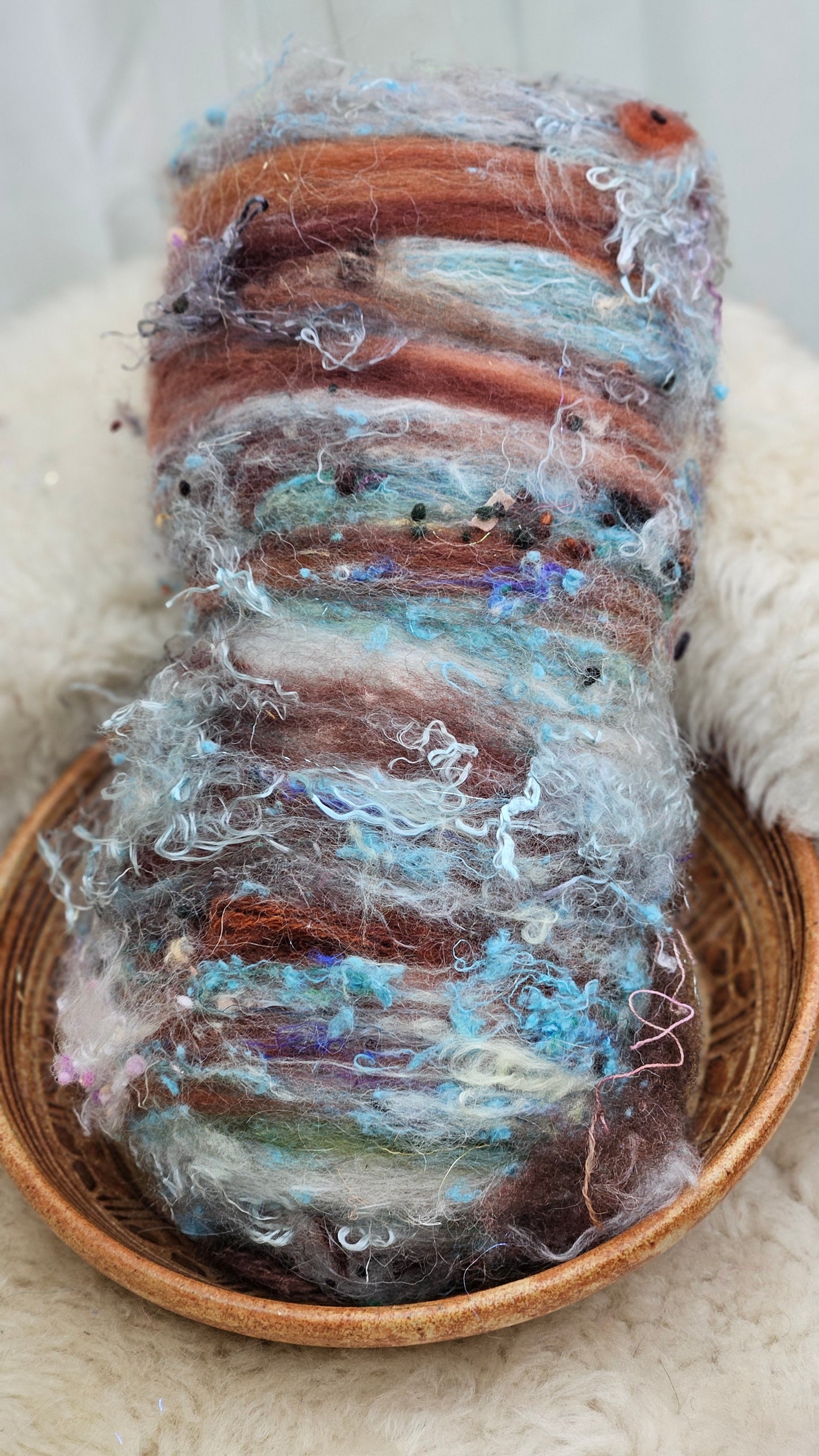 Luxe Layered Textured XL Art Batt - 214 - 3.7 ounces | 105 grams