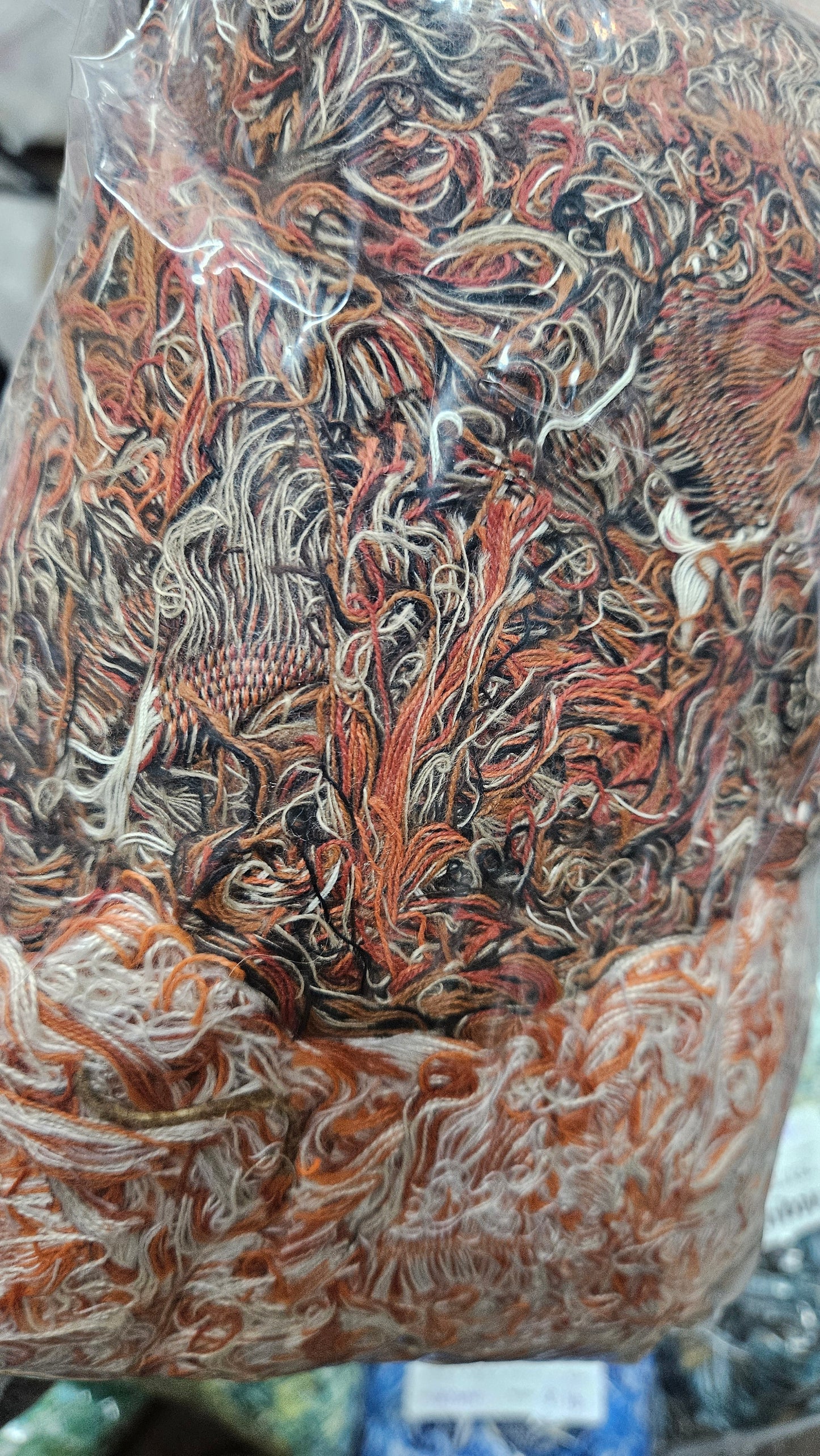 ORANGE GROVE - textile selvedge for rug and art weaving and art yarn - ORANGE002 (1 lb)