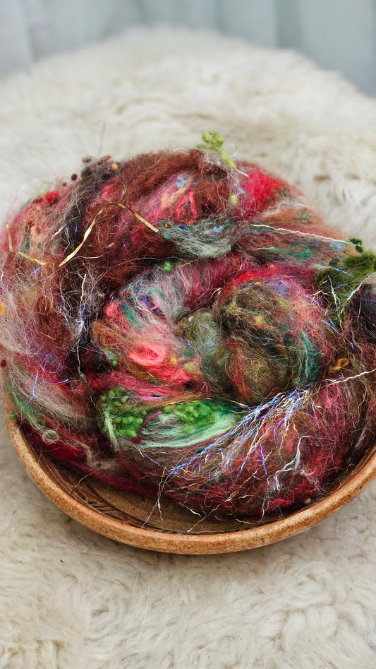 Luxe Layered Textured Art Batt - 013 - 2 ounces | 57 grams