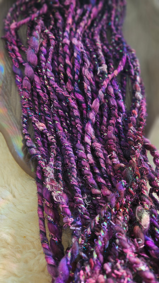 RAVENWING - Bulky Handspun Art Yarn XL Skein - 40 yards | 6 ounces | 170 grams