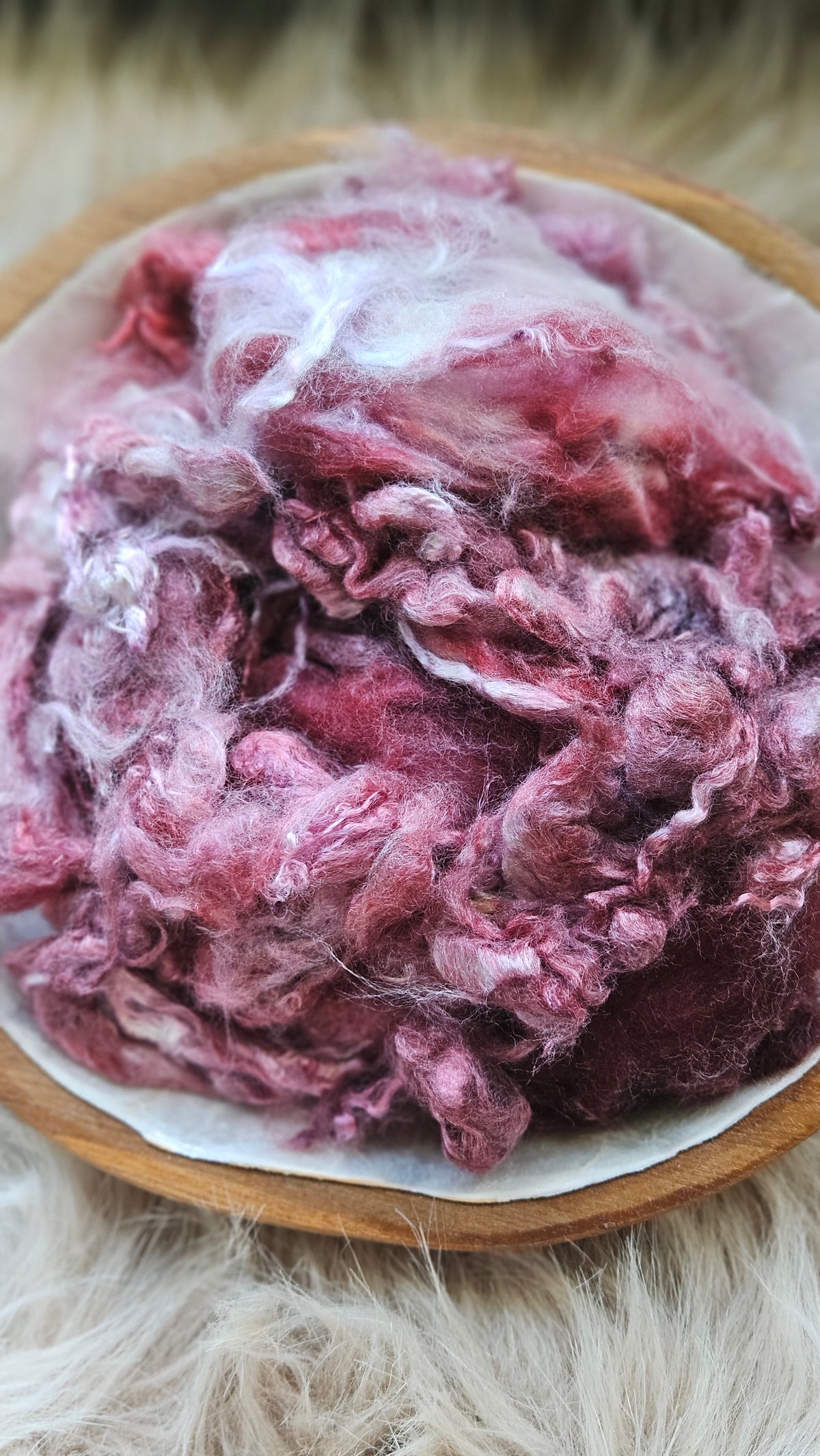 Linzer - hand-dyed fine wool and silky bamboo mill ends - 5 oz |  142 g