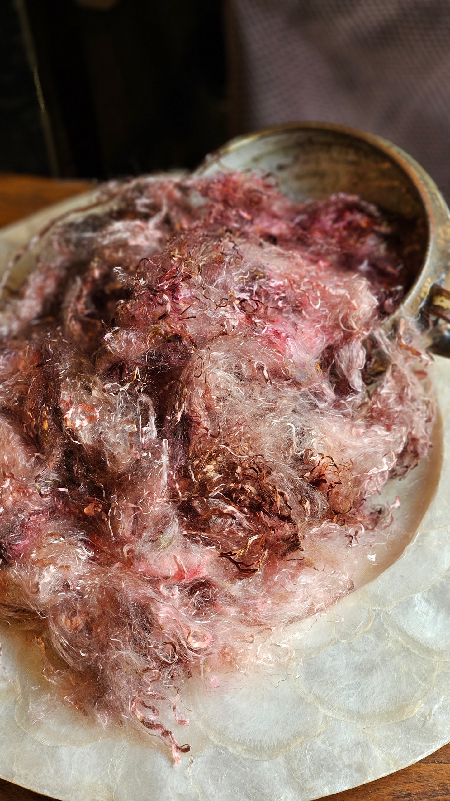 SERANDITE - hand-dyed eucalyptus crimp faux-silk for art yarn embellishing, fiber blending, felting, and papermaking - 2 oz | 57 g