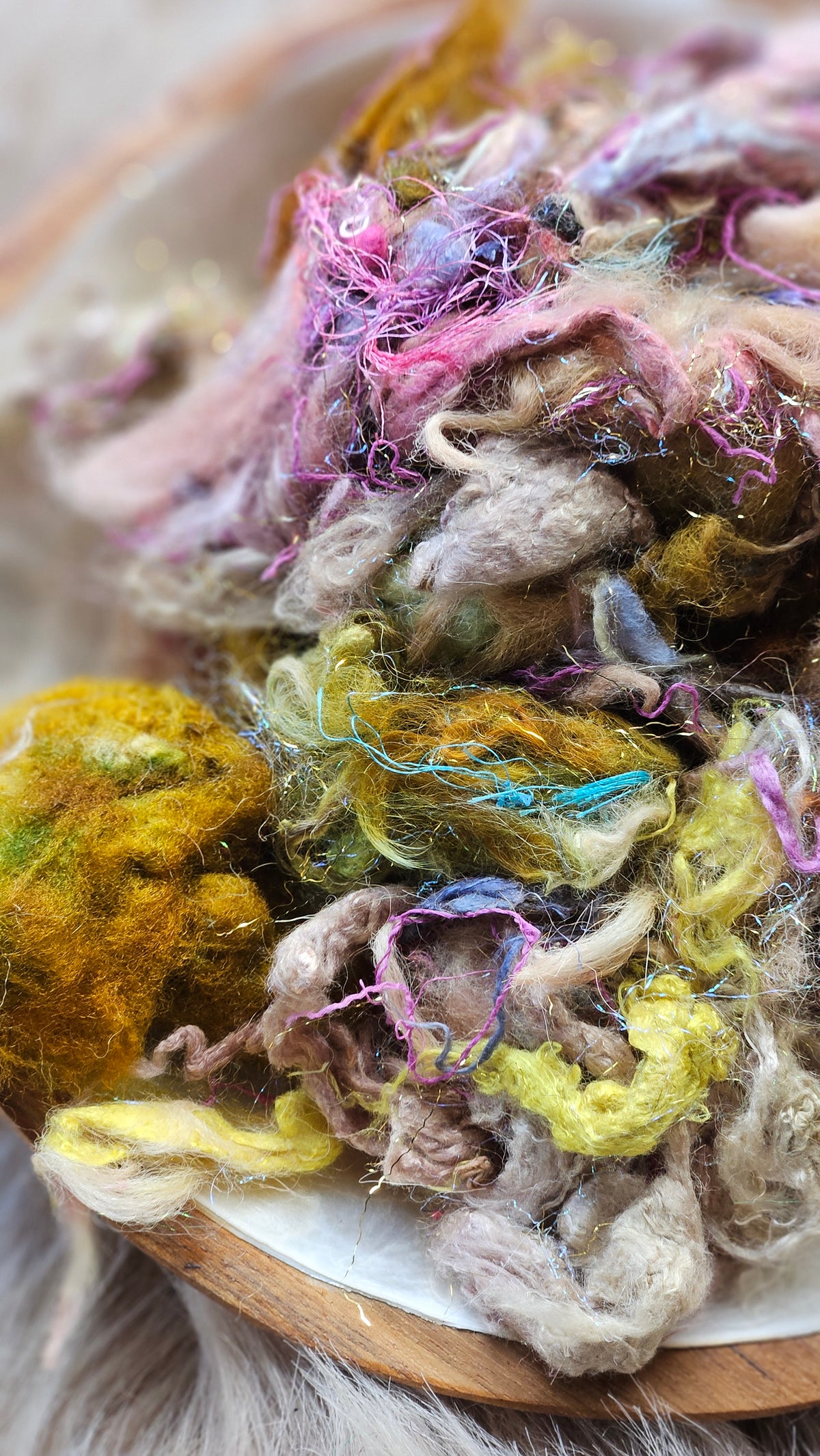 Wild Grace - hand-dyed wool alpaca bamboo texture blend - 4 ounces | 114 grams