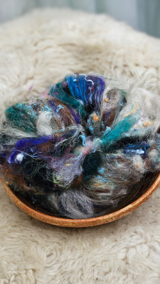 Luxe Layered Textured Art Batt - 018- 2 ounces | 57 grams