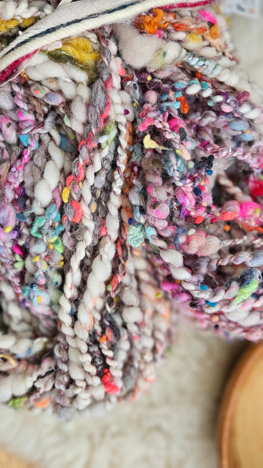 CLYMENE - Bulky Handspun Art Yarn XL Skein - 72 yards | 6 ounces | 170 grams