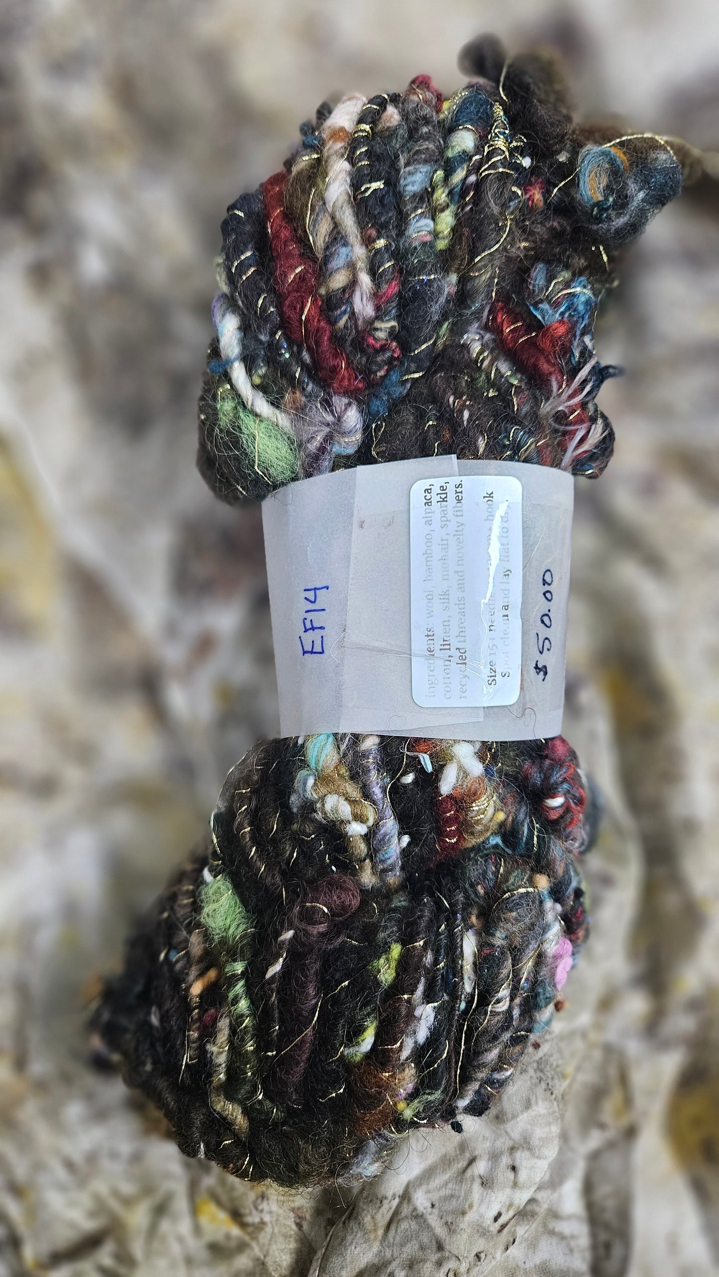 Handspun Bulky Art Yarn - Enchanted Forest Collection 14