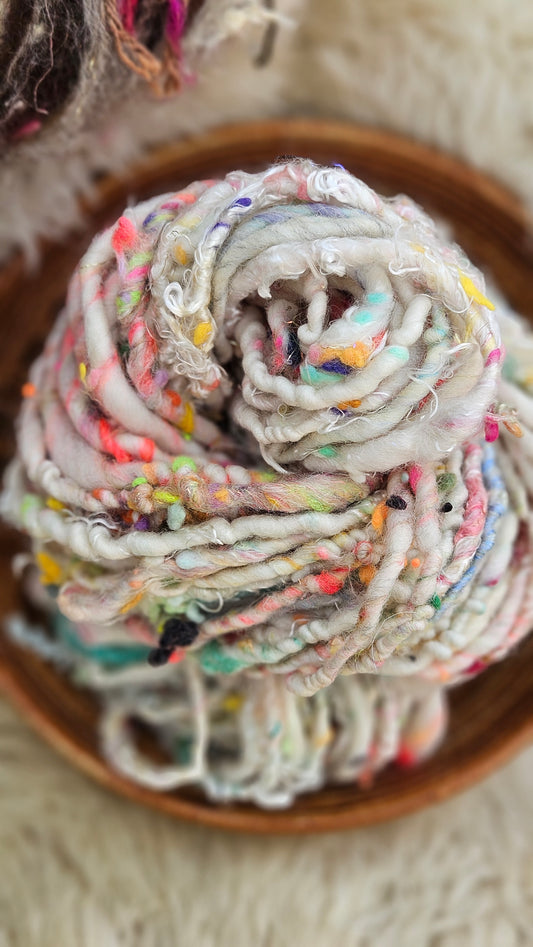 EUPHEMIA - Bulky Handspun Art Yarn XL Skein - 46 yards | 4.5 ounces | 128 grams