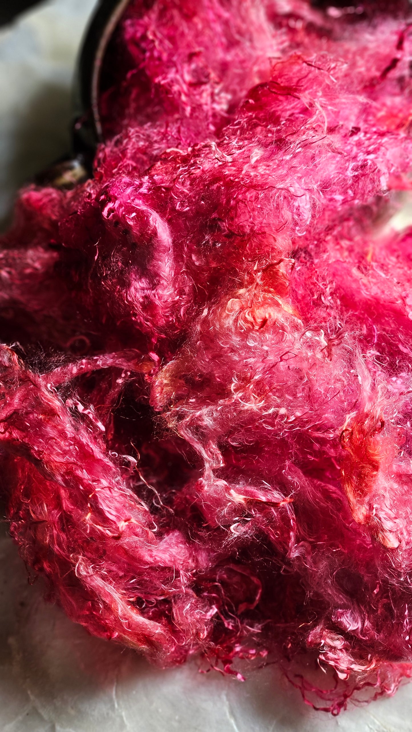 KUTNOHORITE - hand-dyed eucalyptus crimp faux-silk for art yarn embellishing, fiber blending, felting, and papermaking - 2 oz | 57 g