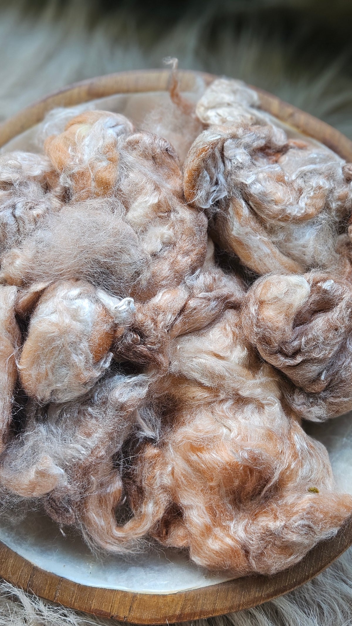 Churro - hand-dyed fine wool and silky bamboo mill ends - 5 oz |  142 g