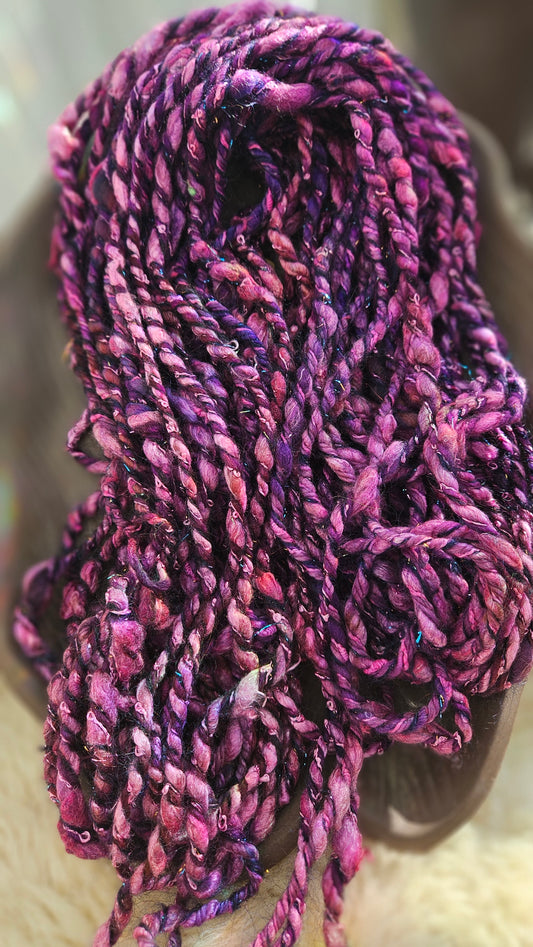 MARSH LANTERN - Bulky Handspun Art Yarn XL Skein - 40 yards | 5 ounces | 142 grams