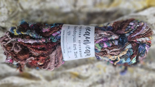 Handspun Bulky Art Yarn - Cinnamon Grove 01